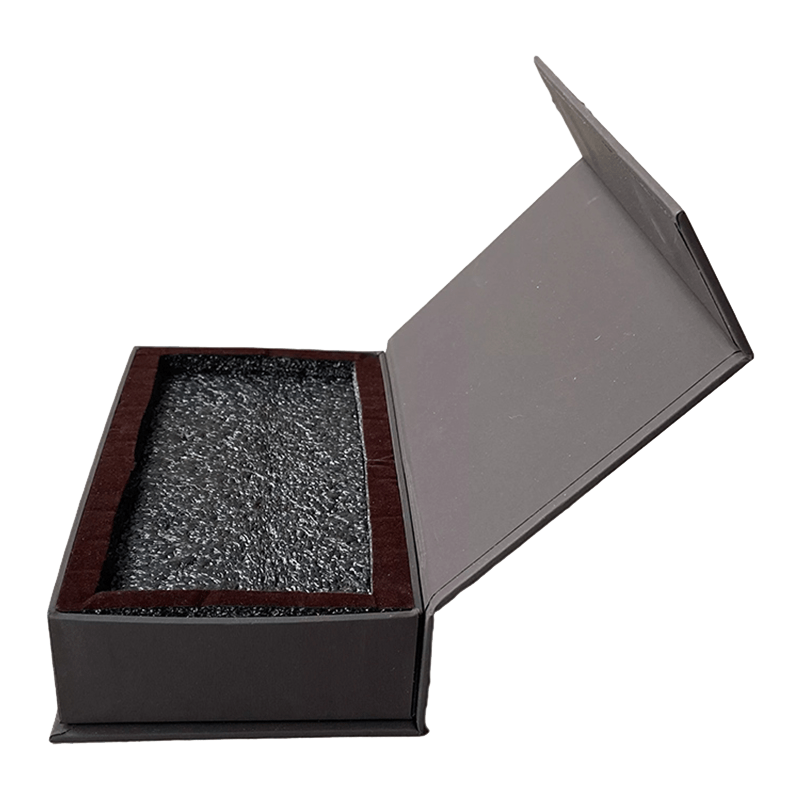 Custom packaging gift box Book Shape Black Magnetic box Kraft paper Jewelry box