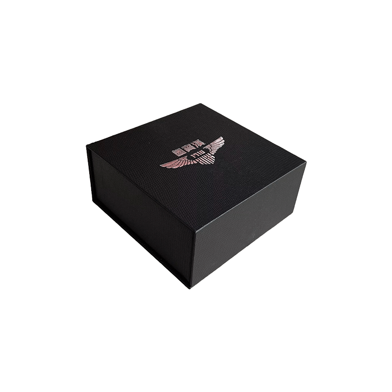 Cheap luxury black cardboard gift box logo book shaped rigid box for jewelry watch