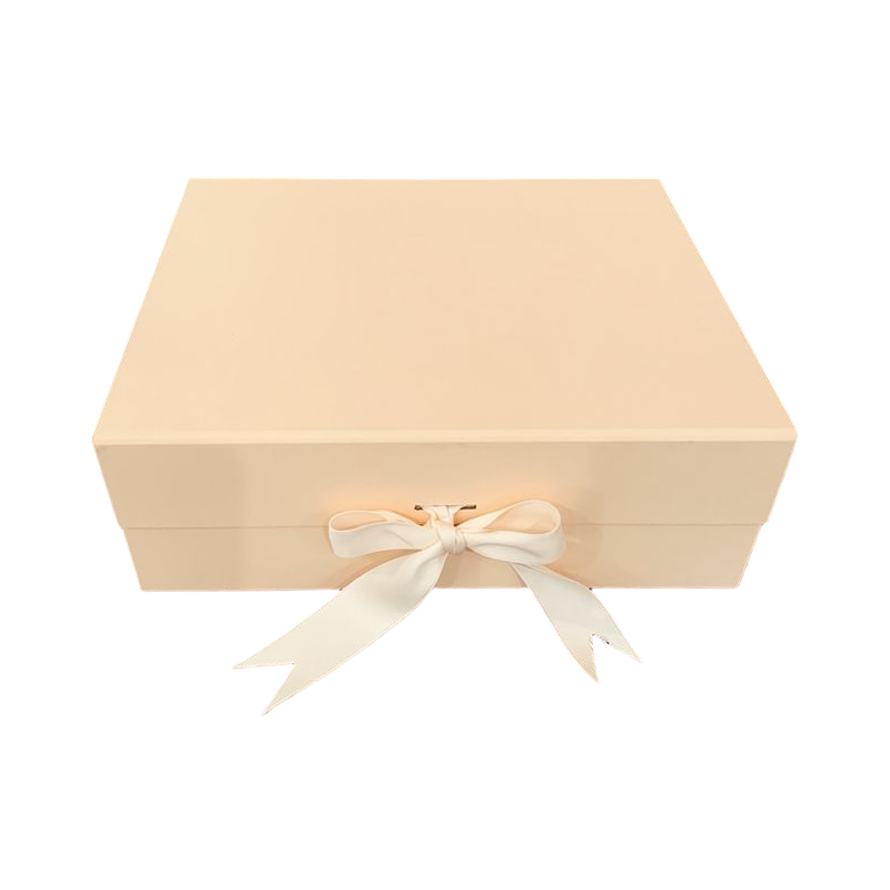 Custom Pink Shipping Boxes Gift Box Magnetic Ribbon Flat Fold Cardboard Gift Box For Clothes Shoes