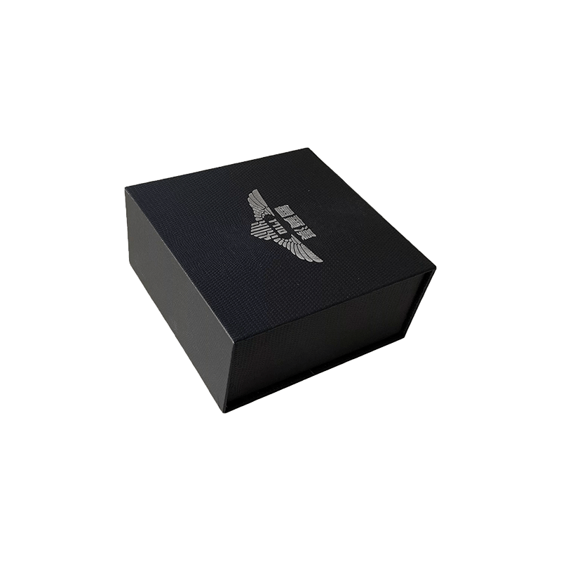 Cheap luxury black cardboard gift box logo book shaped rigid box for jewelry watch