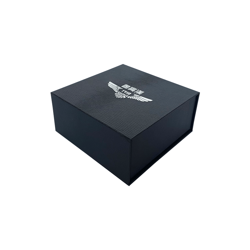 Cheap luxury black cardboard gift box logo book shaped rigid box for jewelry watch