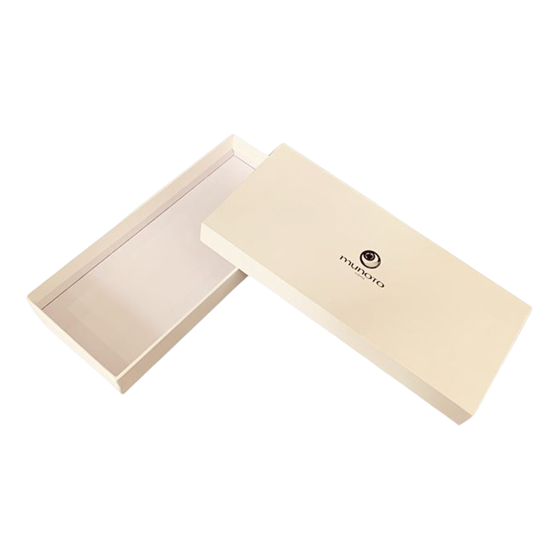 Custom Logo Printed Rigid Cardboard Lid And Base Box Packaging Luxury White Gift Box