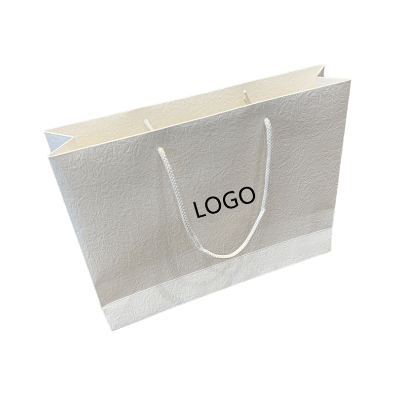 Custom Printed Your Own Logo White Gift Craft Shopping Paper Bag With Handles