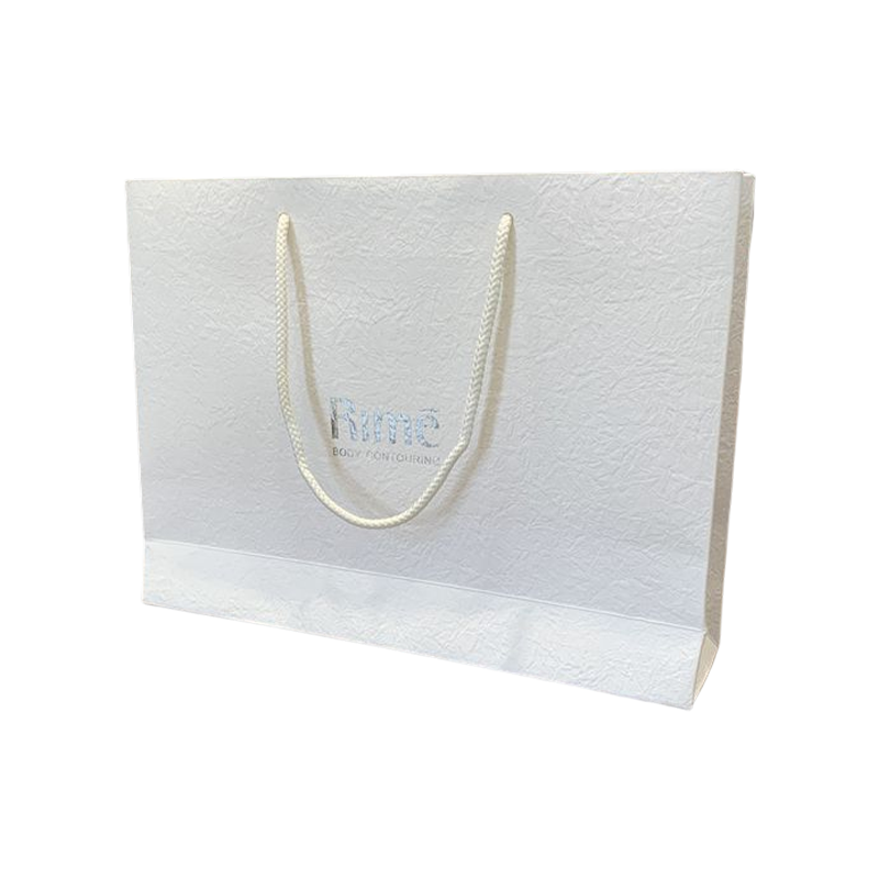 Custom Printed Your Own Logo White Gift Craft Shopping Paper Bag With Handles