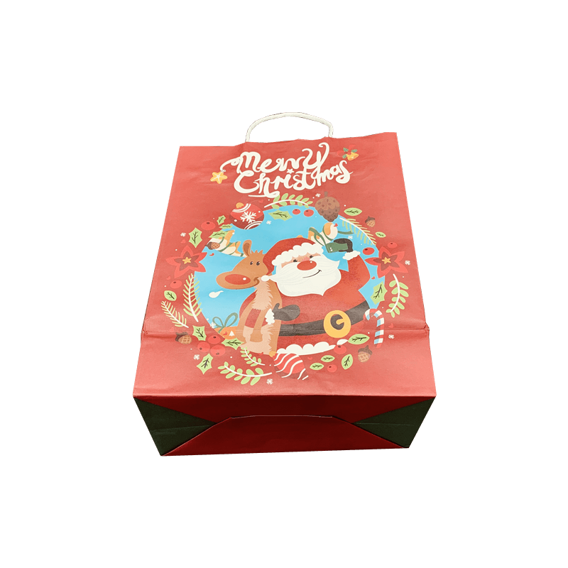 Wholesale Custom Party Packaging Bag Custom Cartoon Christmas Kraft Gift Bags