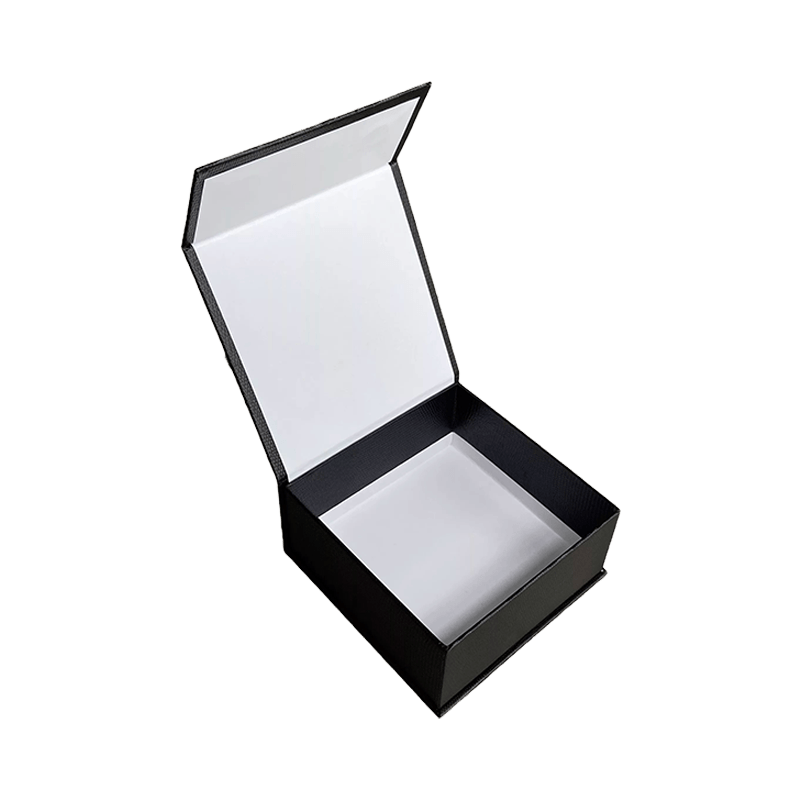 Cheap luxury black cardboard gift box logo book shaped rigid box for jewelry watch