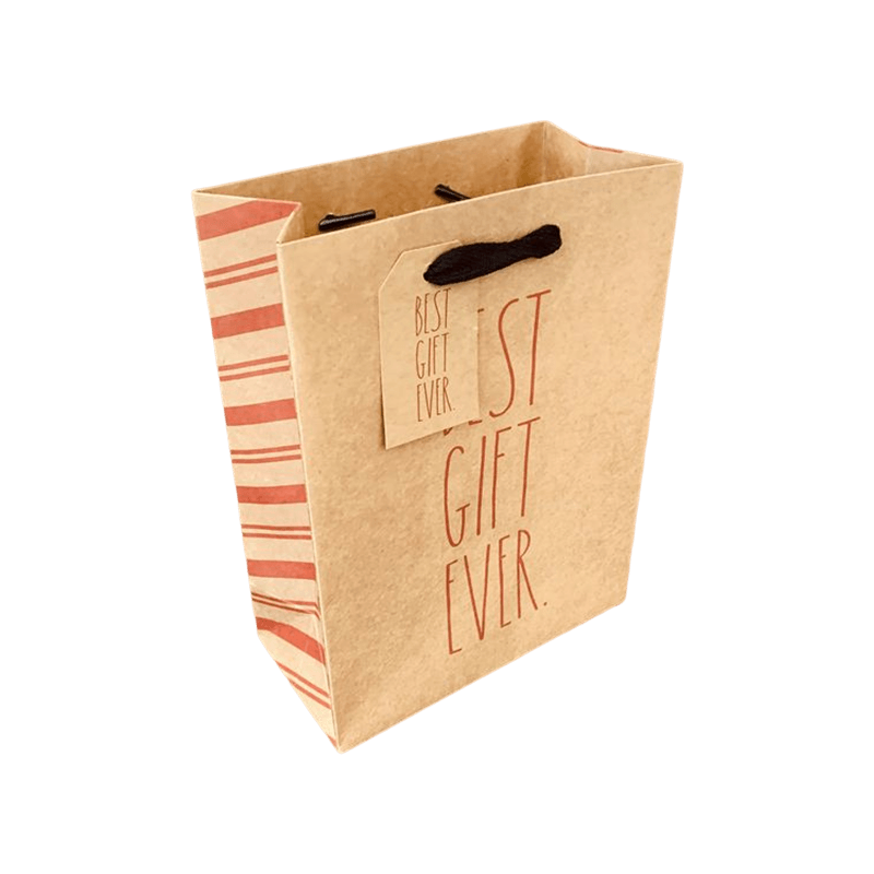 Custom Printed Your Own Logo White Brown Kraft Gift Craft Shopping Paper Bag With Handles