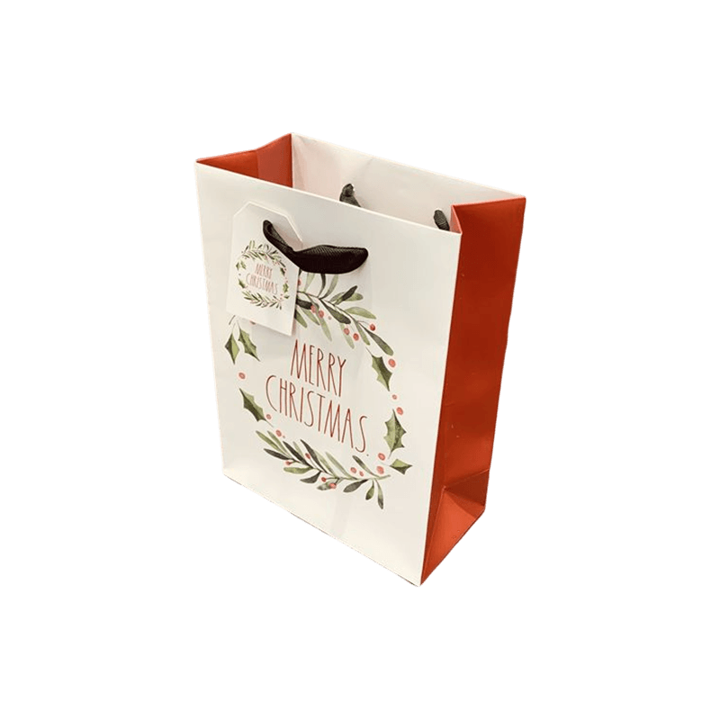 Factory Wholesale Custom Christmas Paper Bag Luxury Gift Bag Shopping Bag With Logo and Pattern