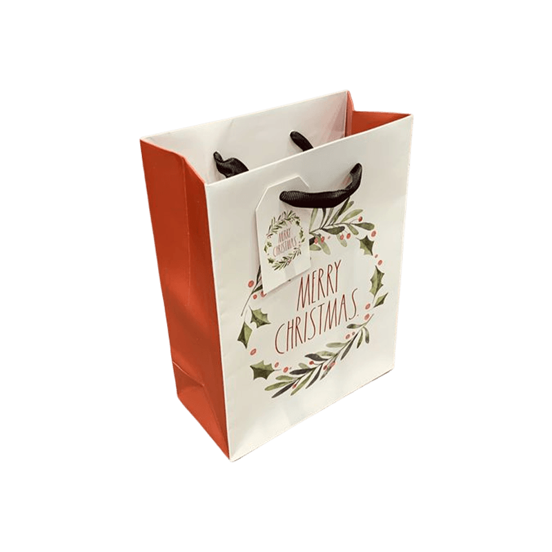 Factory Wholesale Custom Christmas Paper Bag Luxury Gift Bag Shopping Bag With Logo and Pattern