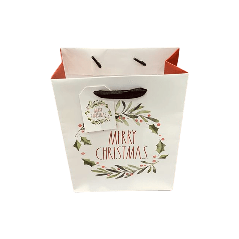 Factory Wholesale Custom Christmas Paper Bag Luxury Gift Bag Shopping Bag With Logo and Pattern