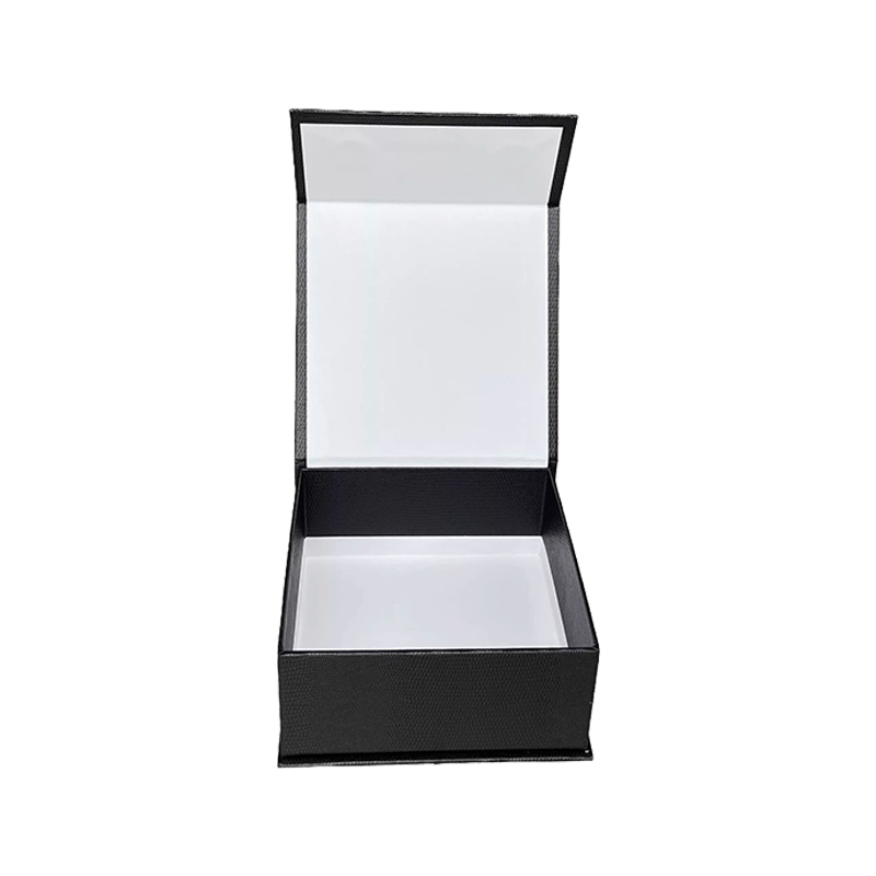 Cheap luxury black cardboard gift box logo book shaped rigid box for jewelry watch