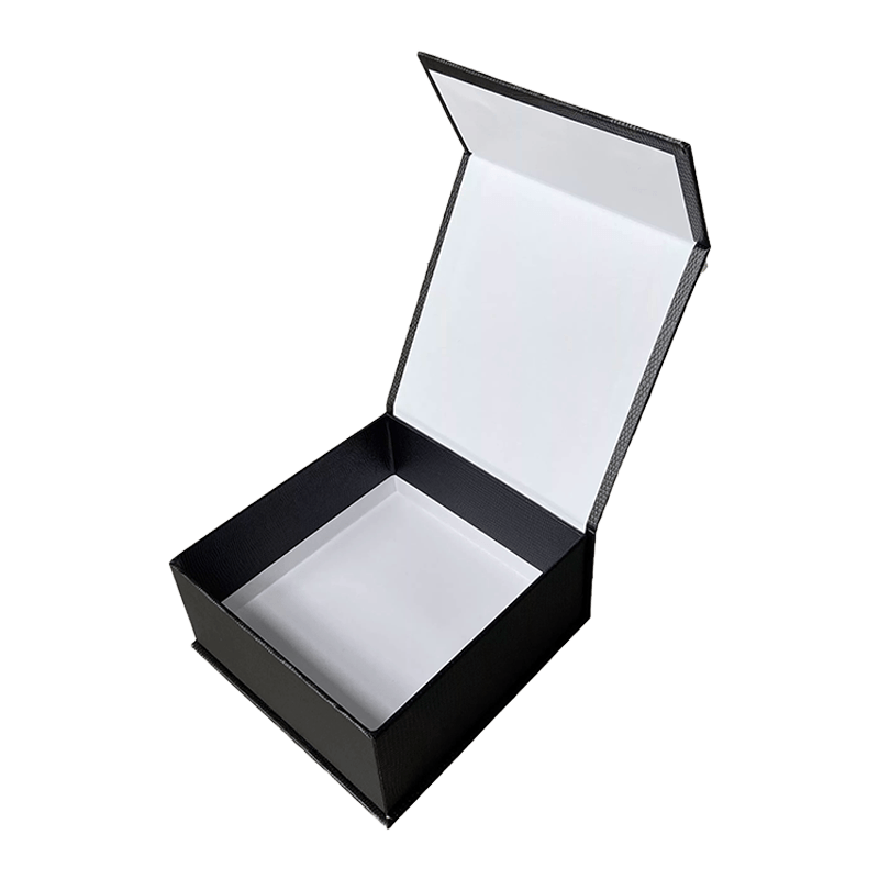 Cheap luxury black cardboard gift box logo book shaped rigid box for jewelry watch