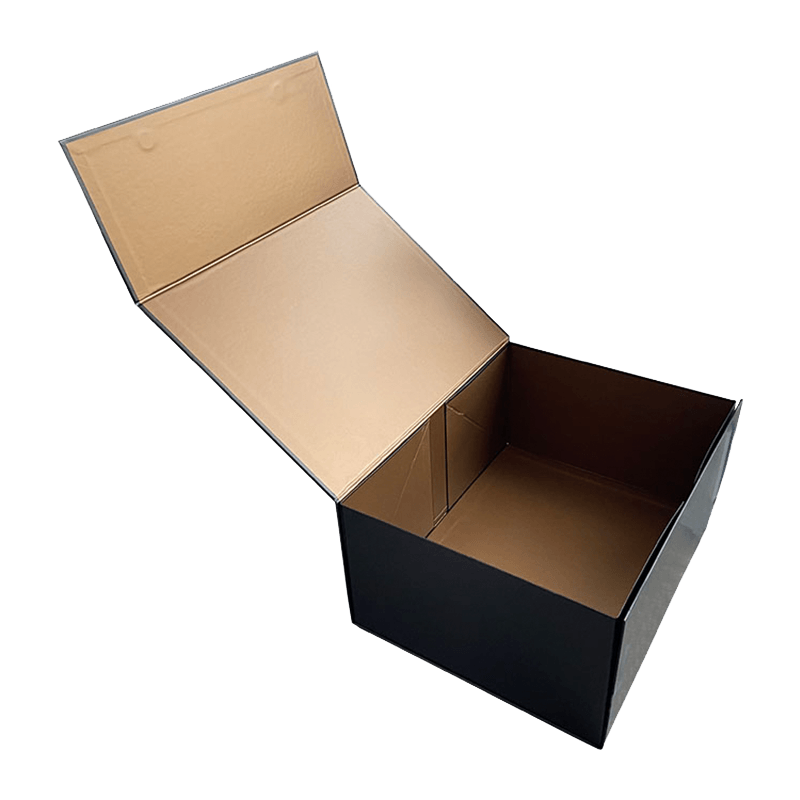 Custom Logo Luxury Flat Fold Cardboard Gift Box Packaging Large Black Cardboard Boxes For Clothing