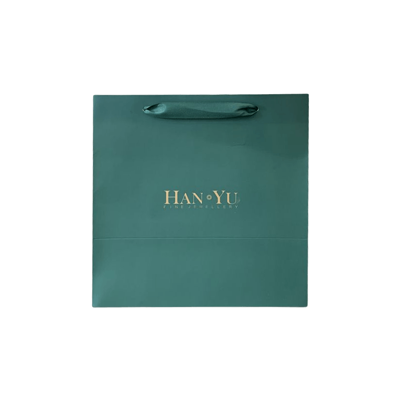 Custom Dark Green Hot Stamping Gift Bag Brand Shopping Paper Bag With Your 0wn Logo