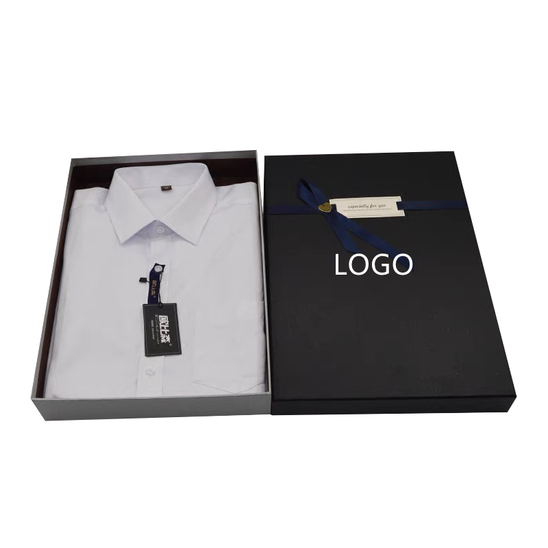 Custom Printing Black Luxury T Shirt Silk Scarves Gift Packaging Rigid Clothing Scarf Paper Box With Logo